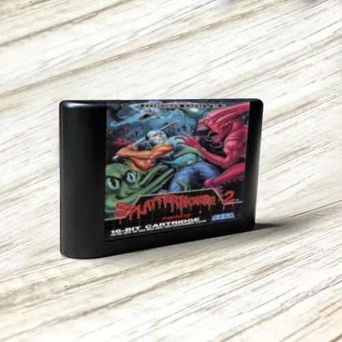 Splatterhouse 2 - EUR Label Flashkit MD Electroless Gold PCB Card for Sega Genesis Megadrive Video Game Console