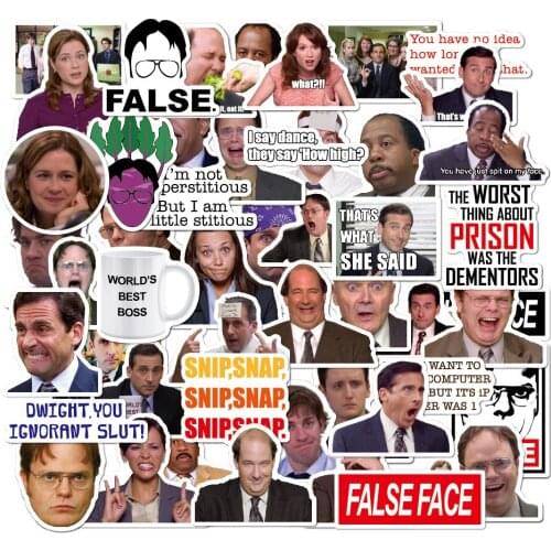 50pcs The Office Graffiti Stickers The Professional Waterproof Decal Skateboard Guitar Laptop Phone Luggage Suitcase Stickers