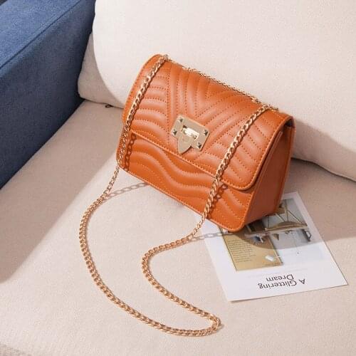 2020 new oblique satchel ladies fashion temperament chain atmosphere