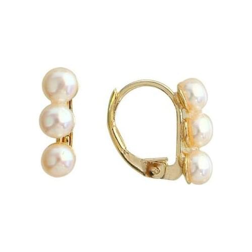 New Favorite Pearl Earrings Handmade White Small Freshwater Pearls 14k Gold Fild Dangle Earrings Perfect Lady Fine Jewelry