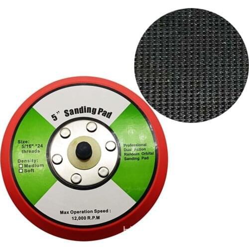 5" 125mm DA Polish Polishing Plate Backing Plate Hook And Loop Das6 Guild 5/16" For Furniture Artificial Stone