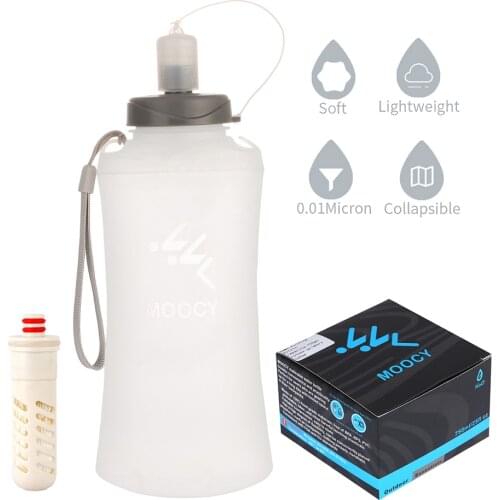 250/500/750ML Foldable Water Bottle BPA Free Silicone LightWeight Water Bottle for Travel Outdoor Sports Camping Backpacking Gym