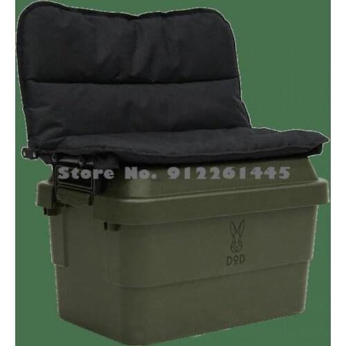 Outdoor Camping Equipment Folding Black Backrest Chair Back Can Be Equipped With Muji And Dod Storage Box Medium Size
