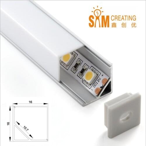 UnvarySam 0.5M Recessed Aluminum LED Channel Aluminium LED Lighting Profile triangle Using for Strip within 10mm Width