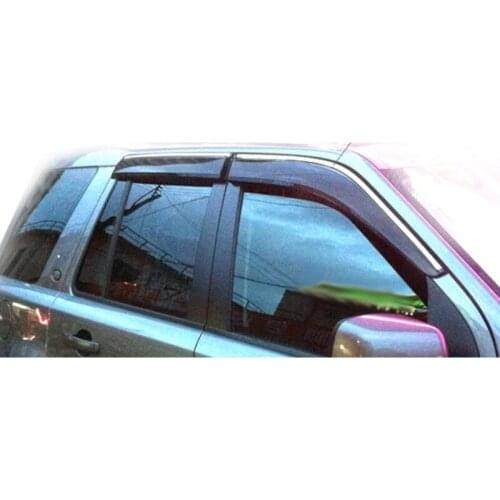 High quality 4 Piece Injection molding trim vent shade rain sun wind deflector window visor for Freelander 2
