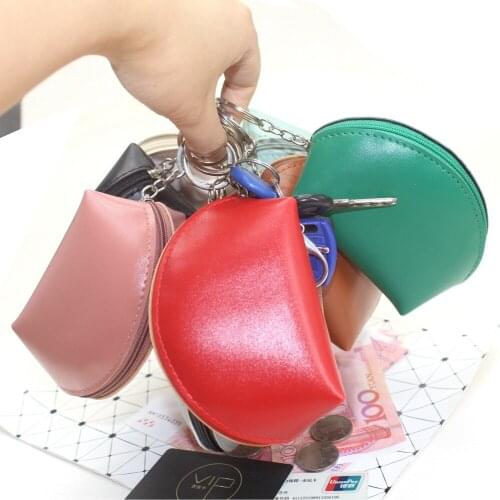 High-grade Solid vintage PU zipper coin purse,Female dumpling coin bag Women clutch change purse wallet card holder ladys Hobos