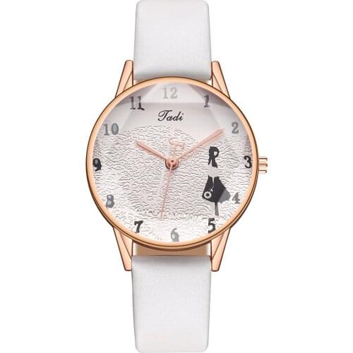 Tadi Brand Women Simple Style Watches Casual Luxury Ladies Minimalist Leather Quartz Analog Wristwatches Reloj Mujer Gift Clock