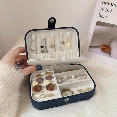 Earrings Earrings Necklace Storage Box Jewelry Jewelry Box Large-capacity Lock Earrings Ring Hand Jewelry Jewelry Box