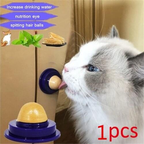 1PCS Cat Nip Sugar Solid Catnip Sugar Long Strong Pill Energy Ball Cat Nutrition Cream Licking Solid Candy Cats Lovly Snacks Toy