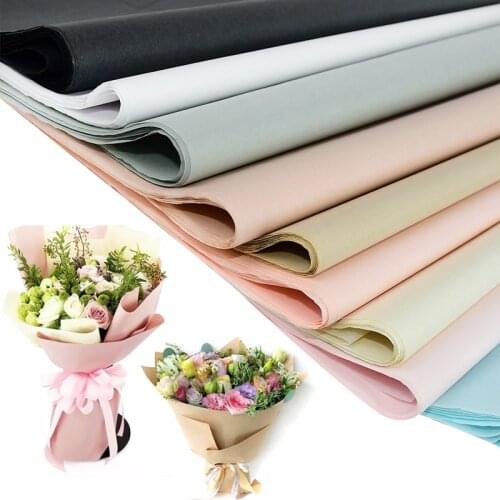 10 Sheets 70*50cm Tissue Paper Flower Bouquet Wrapping Paper For Wedding Birthday Party Gift Packing Decorative DIY Crafts Paper