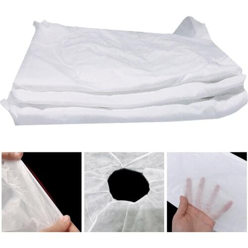 10Pcs Disposable Massage Table Sheets Salon Facial Bed Covers with Face Hole