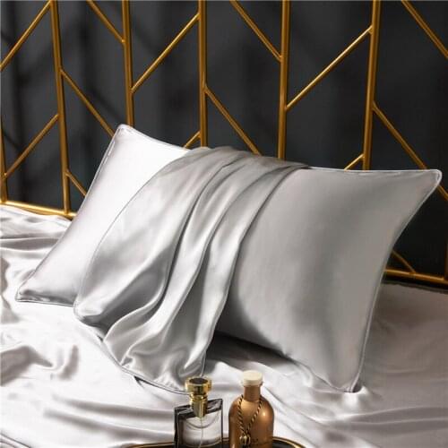100% Pure Mulberry Silk Pillowcase Envelope Style Silk Pillowcases for Hair Skin Healthy Women Men Luxury Pillow Case 48x74cm
