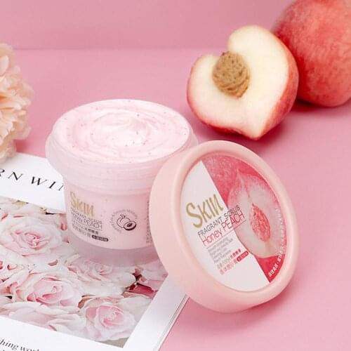 Body Scrub Shea Butter Exfoliating Gel Deep Cleansing Face Whitening Smooth Wash Brightening Treatment Pores Acne Avocado E3Z1