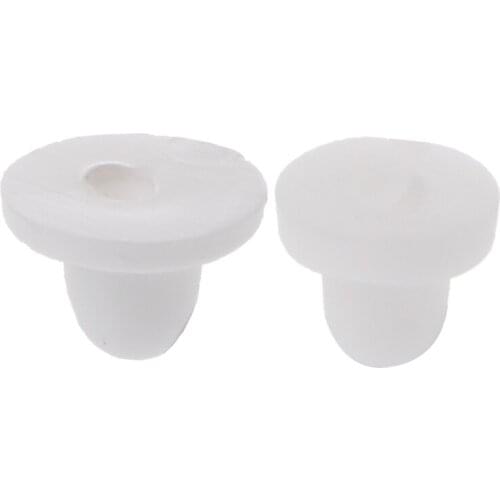 100PCS Anti-Pain Earring Back Pads Silicone Cushion for Clip on Earrings White
