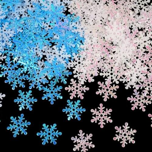 270Pcs/pack Mini Snowflake Confetti Ice Party Christmas Home Decor Sequins Wedding Throw Party Decoration Gift Accessories