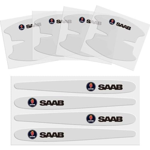 4Pcs Invisible Car Door Bowl Handle Protector Stickers For Saab 93 93X 95 96 94X 92X 99 9X 9000 900 TurboX Phoenix Sonett