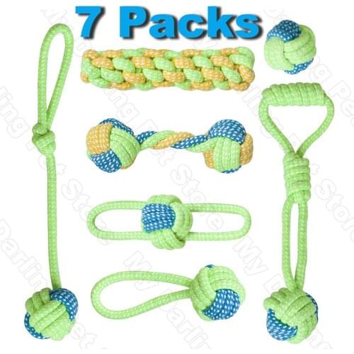 7 Pack Pet Dog Toys for Large Small Dogs Ball Toothbrush Interactive Dog Toys Christmas Products for Dogs Chew Toy Accessories