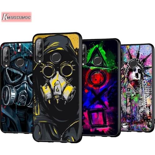DJ Man Antigas mask Anti-Fall Phone Case for Huawei P30 P20 P40 Lite E Pro P Smart Z Plus 2019 P10 P9 Lite Back Cover