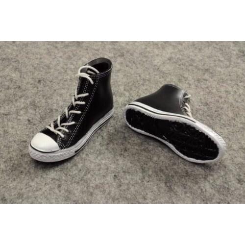 1: 6 scale black sports shoes woman canvas shoes sneakers with laces adjustment 12 "action figure model toys
