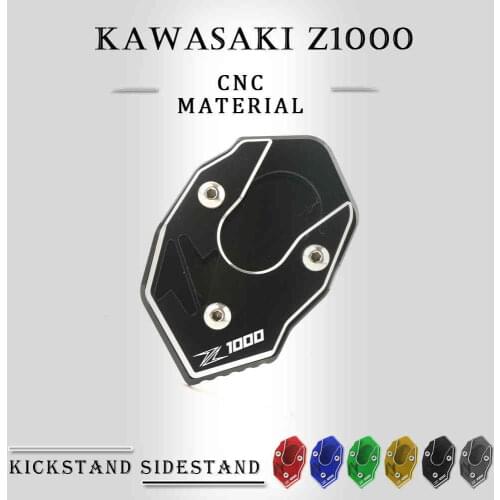 For KAWASAKI NINJA 1000 Z1000 Z1000SX Z 1000 Motorcycle CNC Kickstand Plate Extension Pad Stand Enlarge