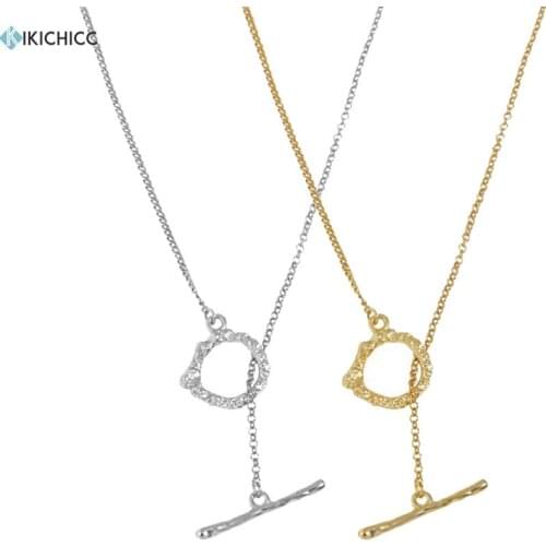 KIKICHICC 100% 925 Sterling Silver Long Chain Clasp Women Luxury Jewelry Party Rock Punk 2021 Choker Irregular Party Jewels