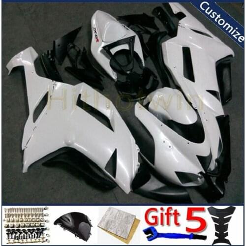 Motorcycle Fairing hull For ZX-6R 2007-2008 ZX636 07 08 ZX6R ABS plastic motor panels kit Injection mold white