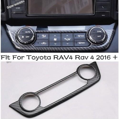 Lapetus Air Conditioning AC Multifunction Button Switch Panel Cover Trim For Toyota RAV4 Rav 4 2016 2017 2018 ABS Accessories