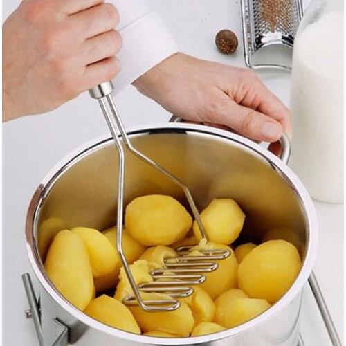 Stainless Steel Wave Shape Potato Masher Cutter Tool Kitchen Gadget Tools Sweet Potato Masher
