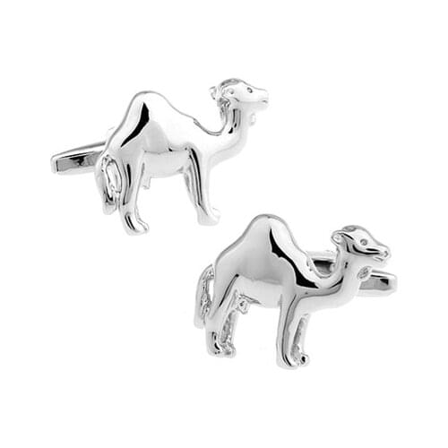 New Fashion 2019 Animal Series Silver Camel Cufflinks Alpaca Cuffs Shirt Cuff Button Cuff Links Silver Plated Jewelry Brand
