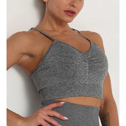 2021 New Seamless Sport Bra Sports Gym Fitness Bra Women Running Female Workout Padded High Impact Activewear Top Sportwear