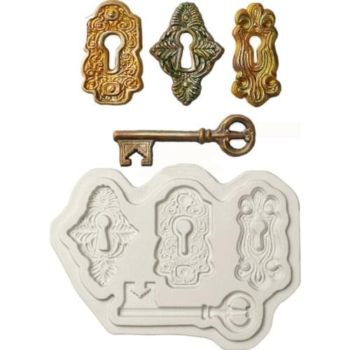 Key new silicone mold DIY fondant cake mold dry Pez soft candy mold baking utensils