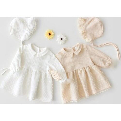 Adorable little girls dress autumn cotton long sleeve infant kids dresses for girls costumes clothing toddler vestidos bebe