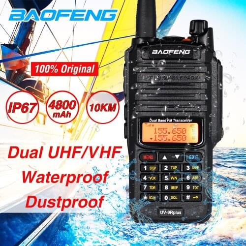 Baofeng UV-9R plus 10W Waterproof Walkie Talkie 10km UV9R Plus Dual Band Portable Ham Radio HF Transceiver VHF Radio Transmitter