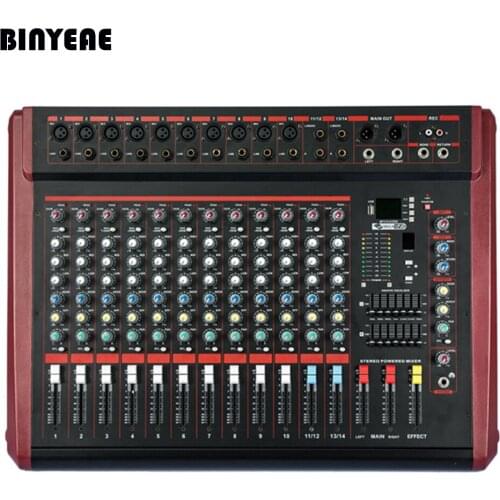 Professional Audio Mixer 14 Channel 700W Powermate Amplifier For Speaker Woofer