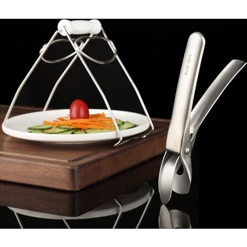 Stainless steel anti-scalding clamps kitchen steaming clamps non-slip casserole hot pot hot bowl hot dish anti-scalding clamp