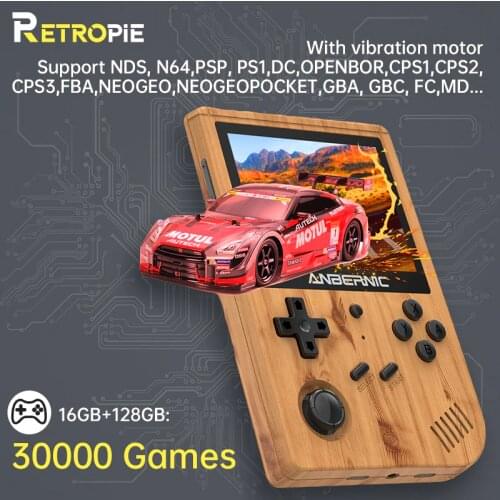 Retropie ANBERNIC RG351V Retro 30000 Games RK3326 Open Source 3.5 INCH 640*480 handheld game console Emulator For PS1 kid Gift