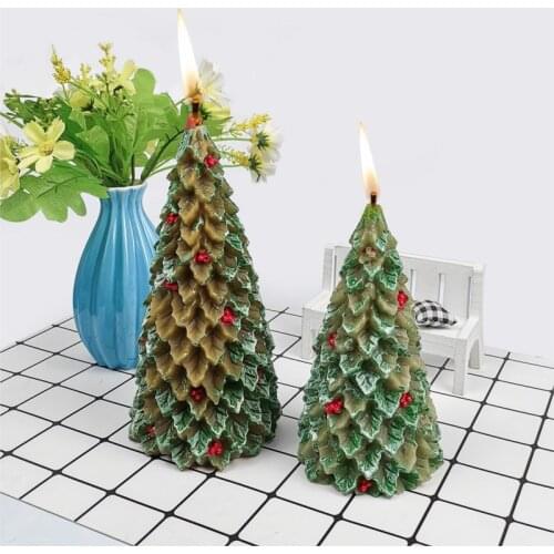 LZ043 PRZY Pine Tree Handmade Soap Mould Silicone Molds Christmas Tree Mold Soap Molds Fondant Clay Resin Moulds Candle Mould