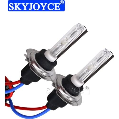 SKYJOYCE 12V Ceramic Metal Base Cnlight H7C Xenon HID Lamp Bulbs 35W 45W Cnlight H7CR 4300K 5000K 6000K Short Tube Auto Headlamp