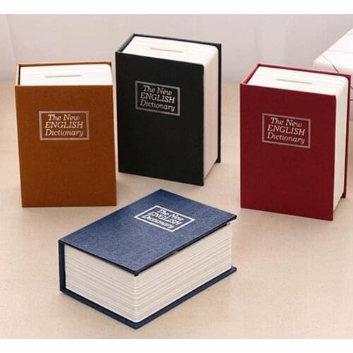 Dictionary Mini Safe Box Book Money Hidden Secret Security Safe Lock Cash Money Coin Storage Jewellery Key Locker For Kid Gifts