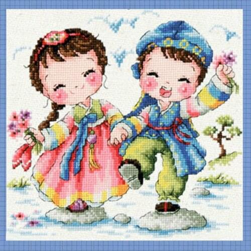 SO3161 Korean Love Mini Cartoon Package Craft Stich Cross Stitch Needlework Embroidery Crafts Counted Cross-Stitching Kits Gift