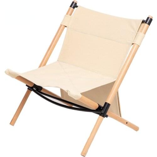 Outdoor Leisure Picnic Chairs Portable Solid Wood Canvas Folding Camping Chair Garden Travel Furniture Beach Fishing Stools