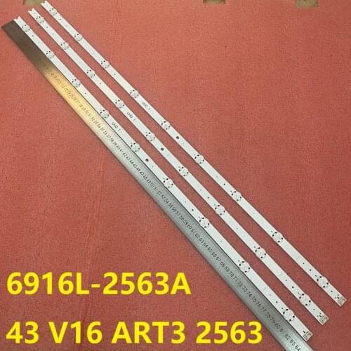3pcs/set LED bar For LG 43UH6507 43UH6509 43UH652V 43UH654V 43UH6800 43UH6810 43UH6880 43UH7507 43 V16 ART3 2563 AGF79046901