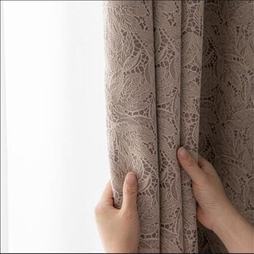 Blackout Lace curtains for bedroom Polyester Linen Cotton Japanese Style Simple Style Door Curtain Drape Home Decoration