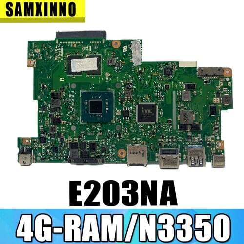 1-10 PCS SAMXINNO Motherboard For Asus E203N E203NA E203NAS E203NAH E203M E203MA Laotop Mainboard 4G-RAM/N3350 No With SSD