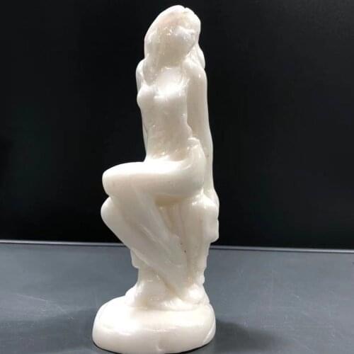 1PC 280-380g Home Decoration Abstract Crystal Jade Beauty Sculpture Ornament Handmade Wedding Decoration Statue Gift Sculpture