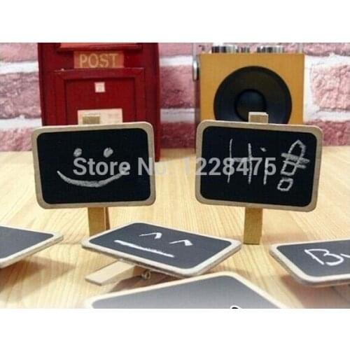 10pcs/lot Mini Blackboard Wood Tabletop Chalkboard Blackboard Gift for Children School Supplies Black Board Stand