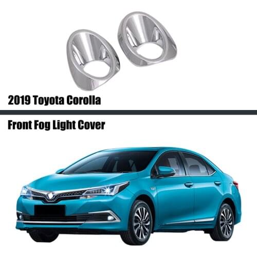 For Toyota Corolla 2019 2020 2021 2pcs Front Foglight Eyebrow Eyelids Cover Trim Fog Light Lamp Protector Car Accessories