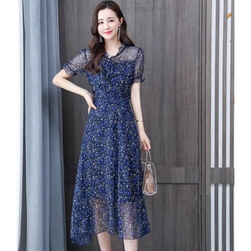 2021 Spring Modified Cheongsam Dress Womens Summer Dress Young Rich Ladys Daily Skinny Dress