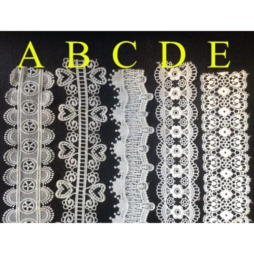 5.5cm-6.5cm milk fibre embroidery lace trim,WM171028B