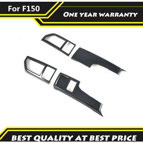 5Pcs Carbon Fiber Color Car Center Console Air Outlet Vent Decorative Cover Car Interior Accessories Fit For Ford F150 2015-2020